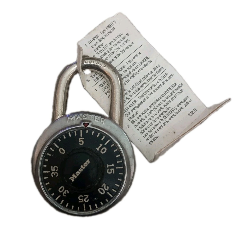 Master Lock 1525-V15 Combination Padlock Stainless Steel 3-Digit Key Control